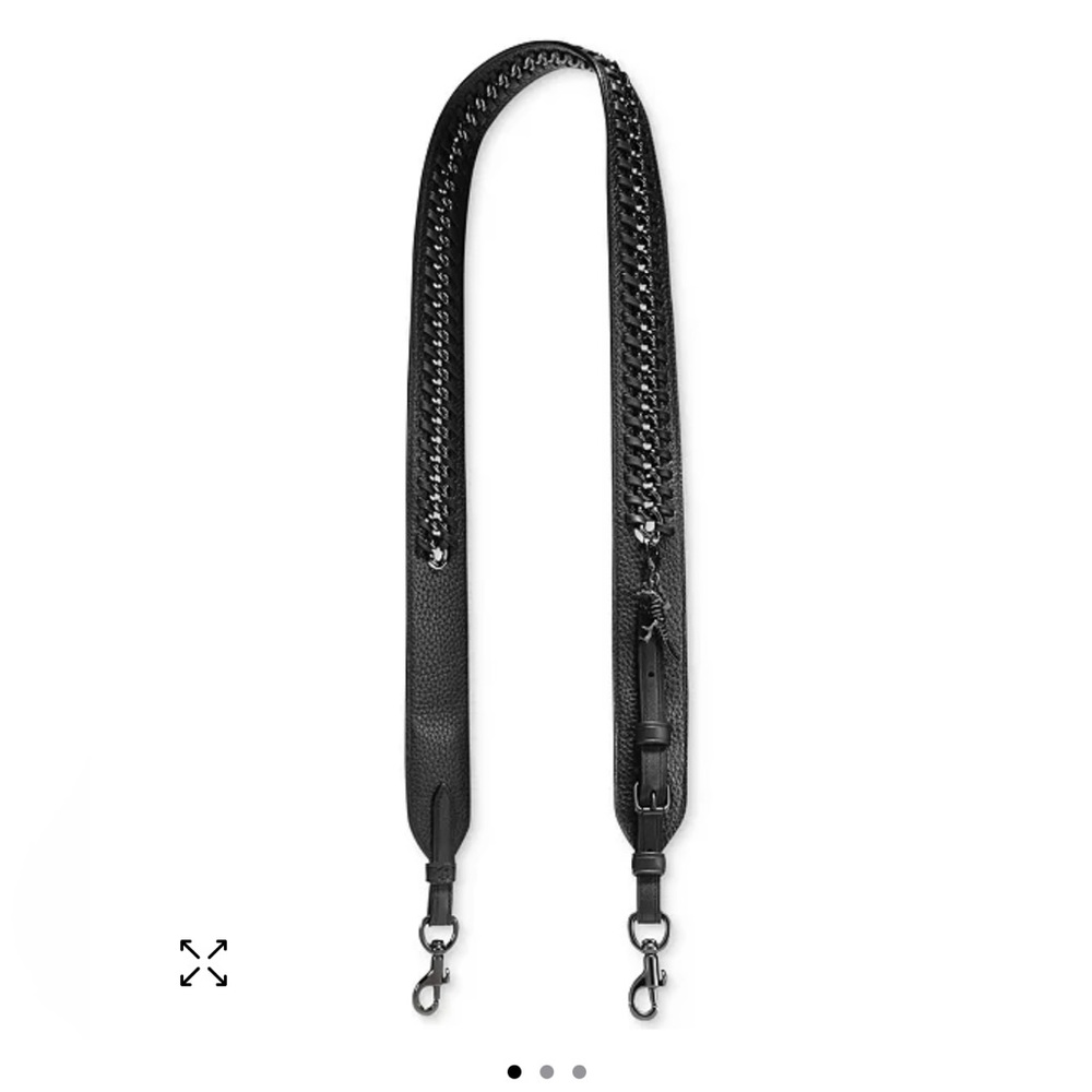 Coach Novelty Rexy Strap in Pebble Leather with Chain